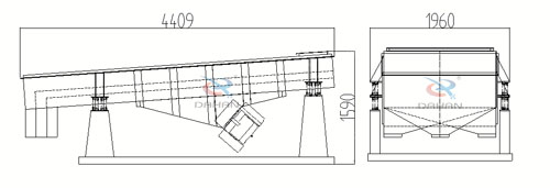 1540型直線振動篩外形尺寸圖